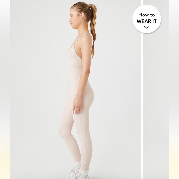 F21 Pink fitted jumpsuit - Picture 4 of 5